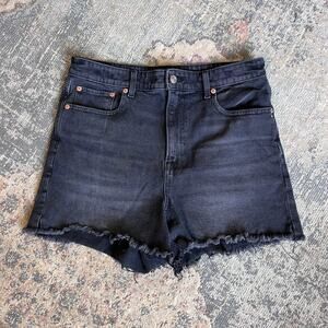 American Eagle 90s Boyfriend Jean Shorts Black 10